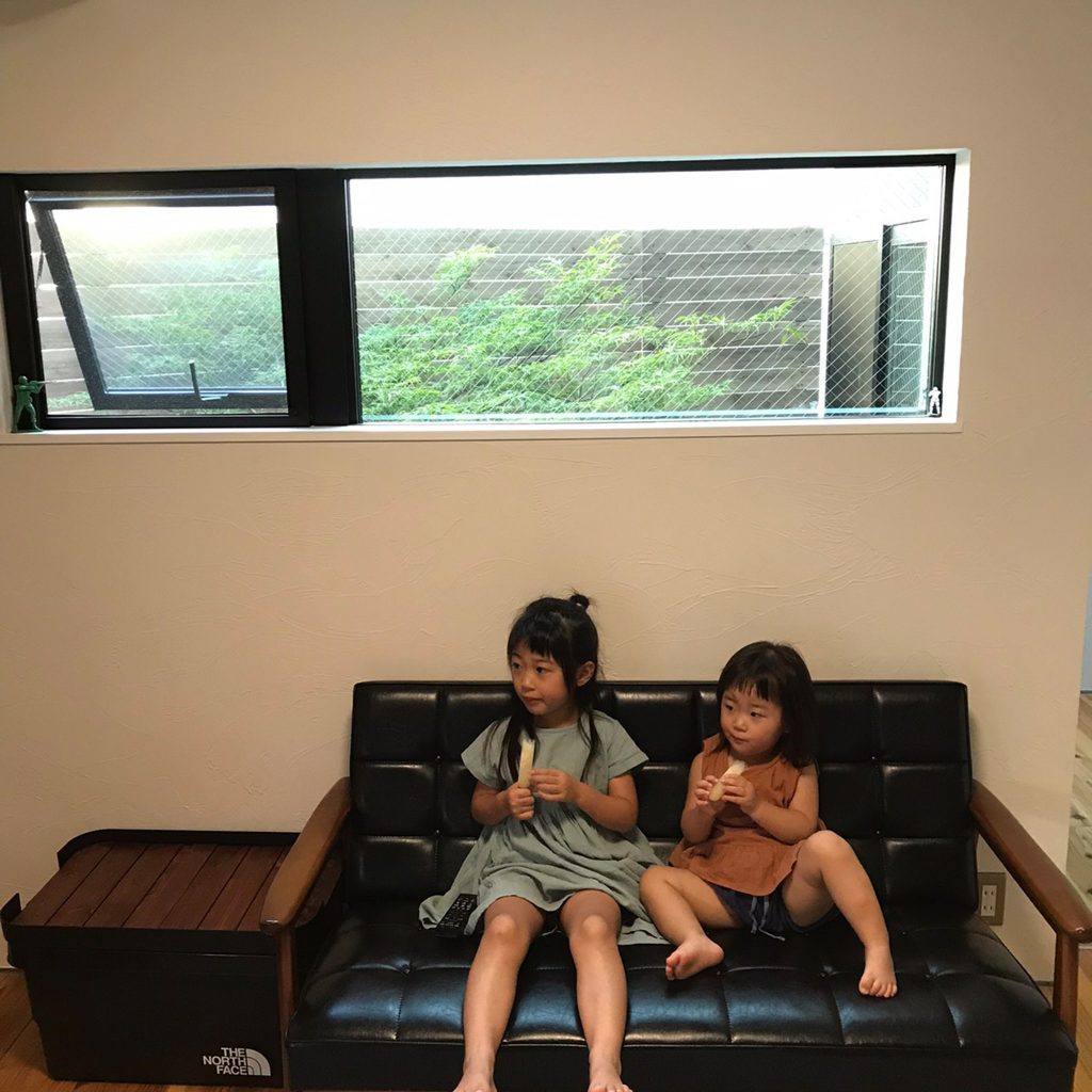 お家プールの後のアイスタイム