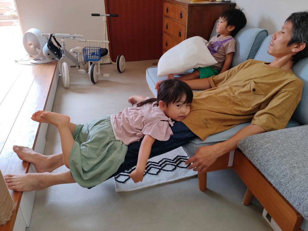 土間でお手軽ハンモック