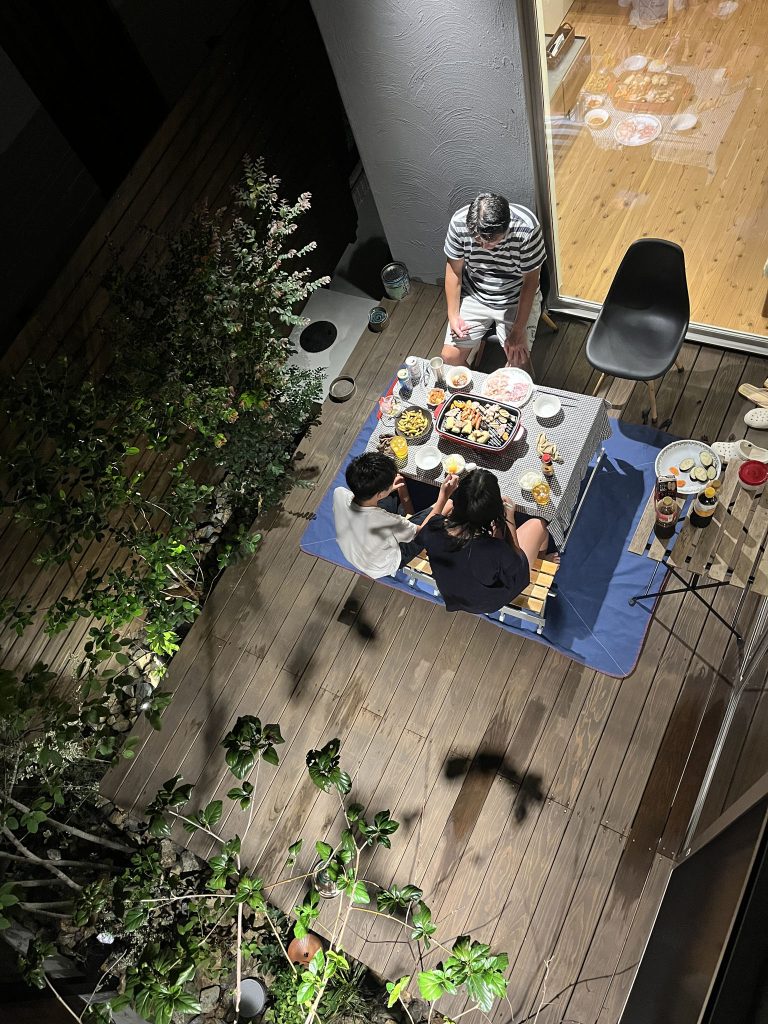 夏の夜のBBQ