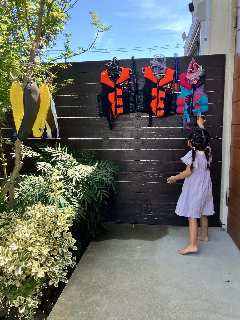 海遊びのあとのお片付け