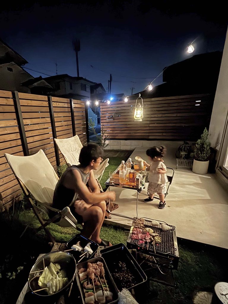 初めてのお庭BBQ