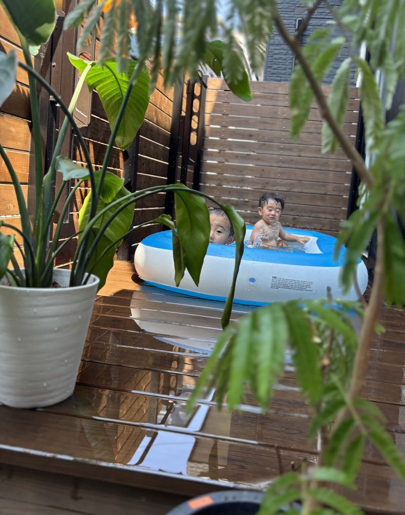 みんなで水浴び