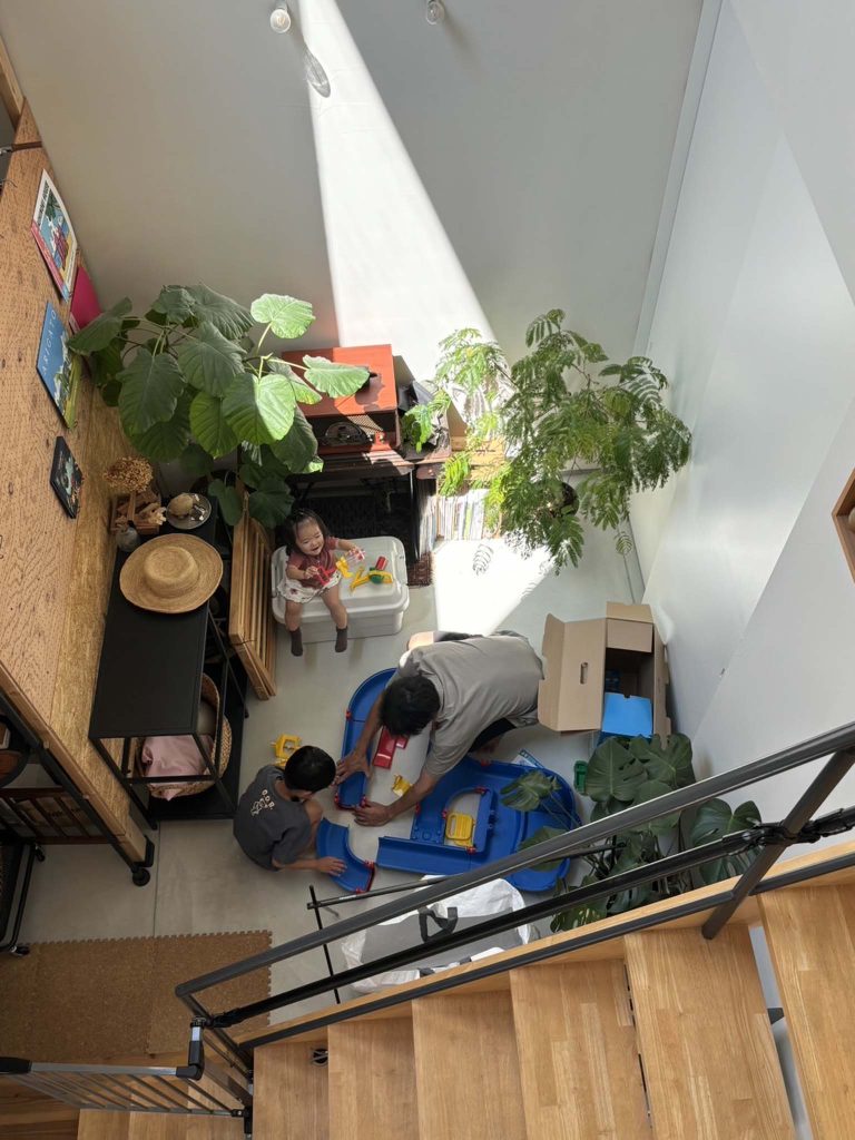 みんなで水遊び準備